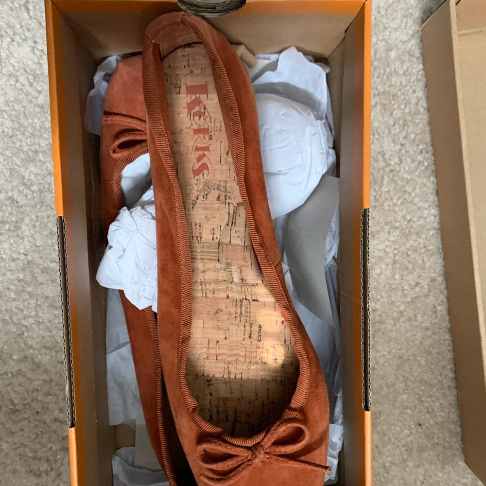 KORKS Pianosa Ballet Flat Size 8.5- Rust